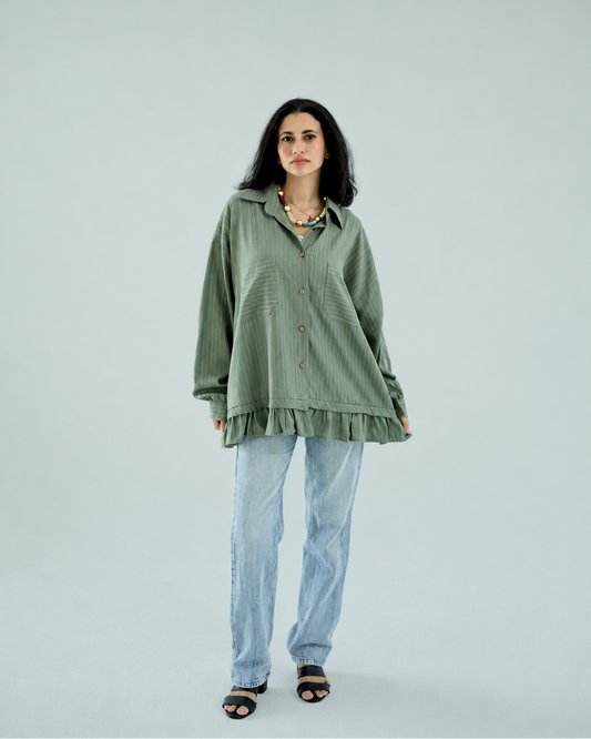 Pure Linen Shirt - Green