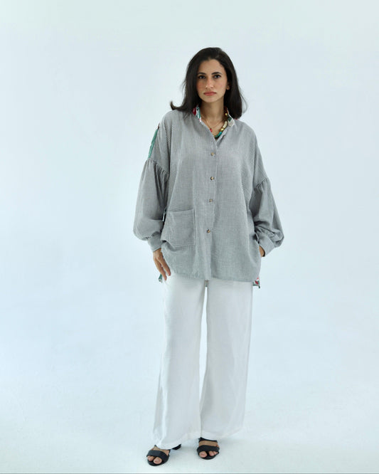 Linen Floral Shirt - photo 1
