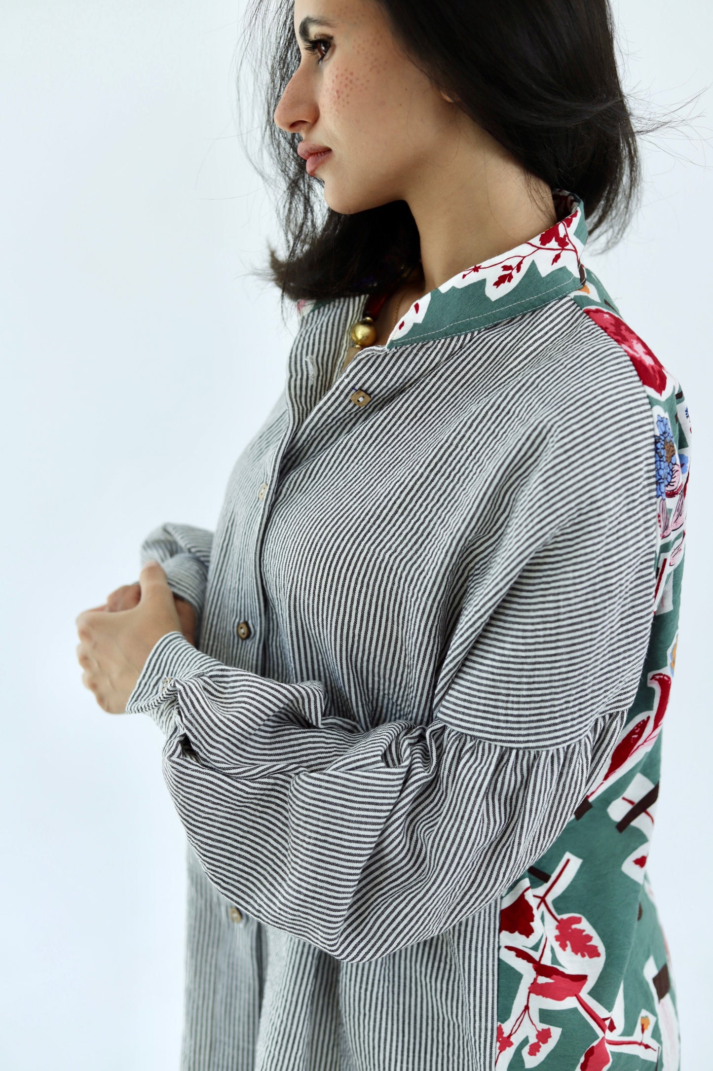 Linen Floral Shirt - photo 7