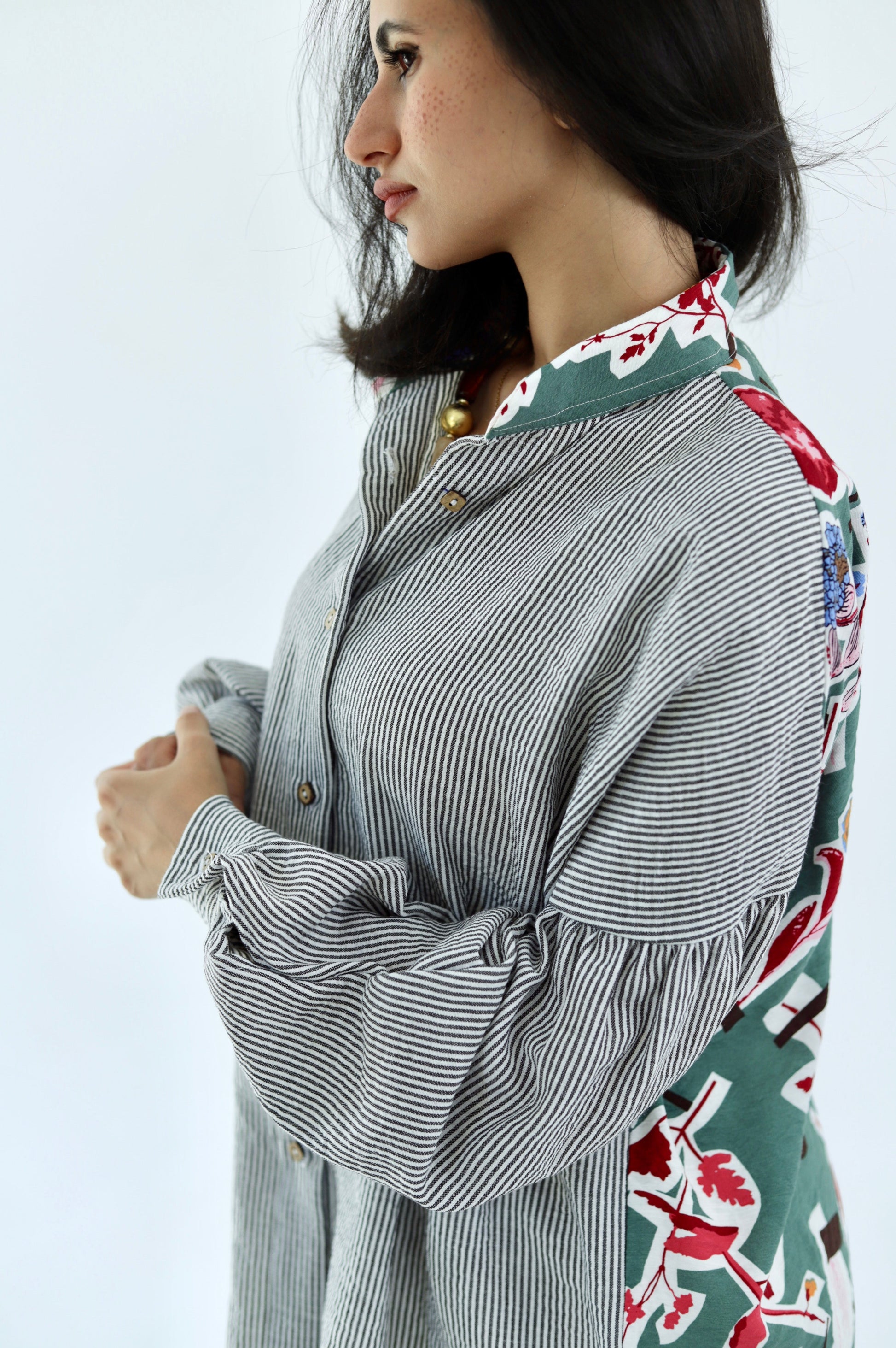 Linen Floral Shirt - photo 7