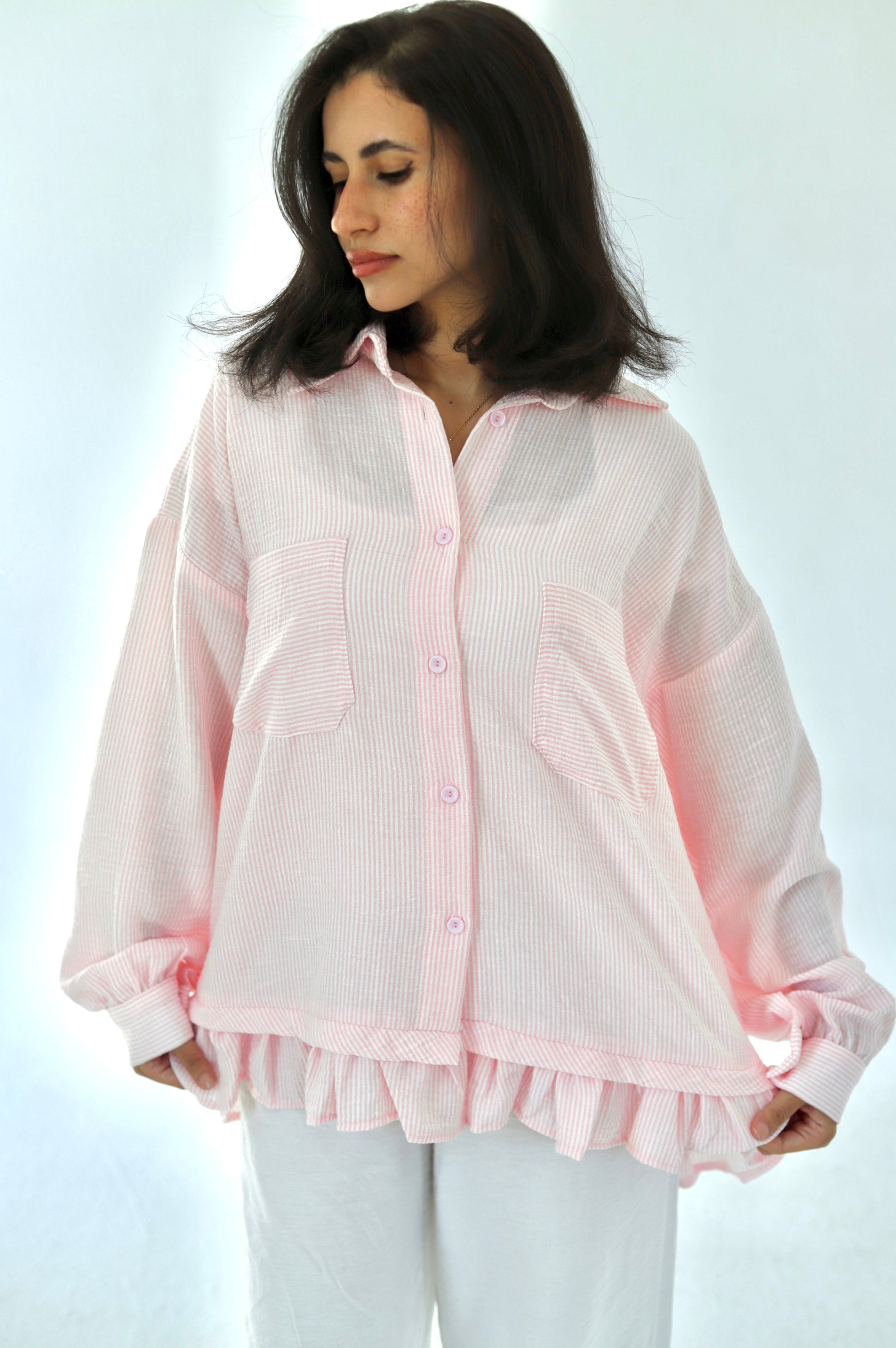 Linen Shirt - Pink - photo 1