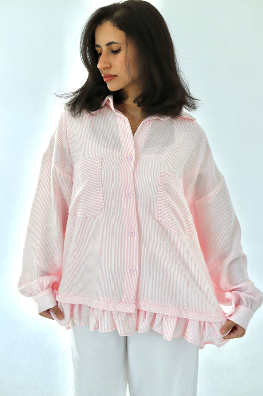 Linen Shirt - Pink - photo 1
